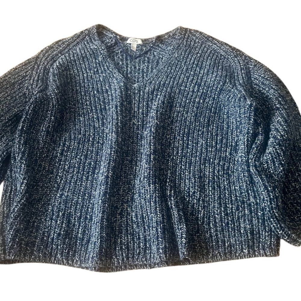COS oversized heavy weight chunky cotton/linen blend sweater, size Large